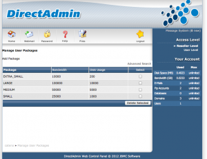 Reseller pakket management